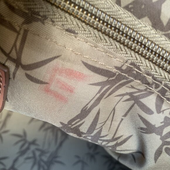 Tommy Bahama Canvas Travel Bag Mojito Blue Duffle Basketweave Trim 20" x 14" x 8 - Picture 11 of 12